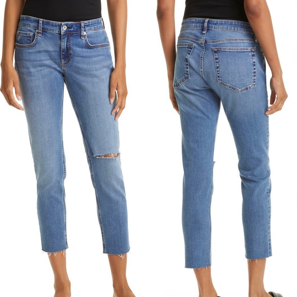 NWT Rag & Bone Dre Raw Hem Slim Boyfriend Jeans - 26 or 27